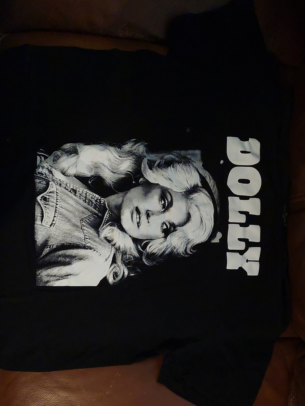Dolly Graphic Black Short Sleeve Tee - Women's Crew